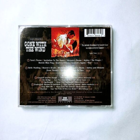 Gone With The Wind Film Score CD 1998 Sonic Images Records 782827880828 - Picture 3 of 3
